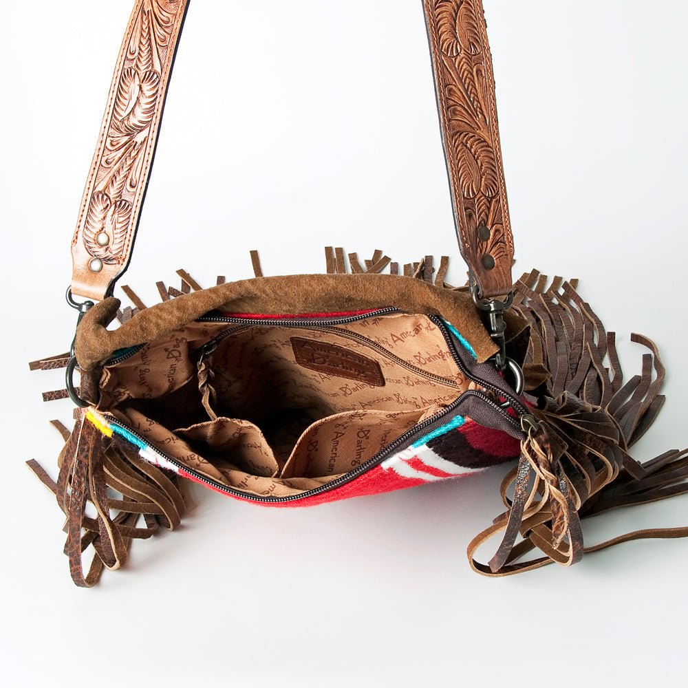American Darling Crossbody Saddle Blanket Genuine Leather