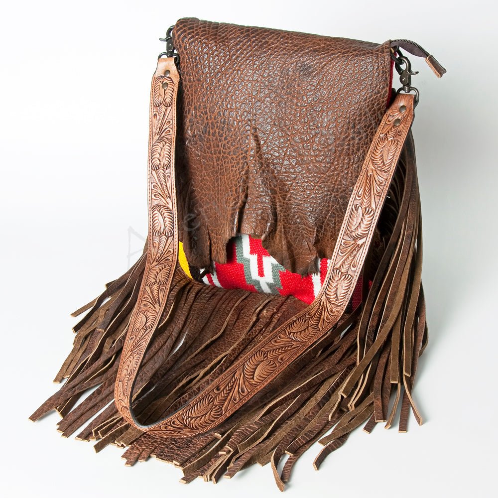 American Darling Crossbody Saddle Blanket Genuine Leather