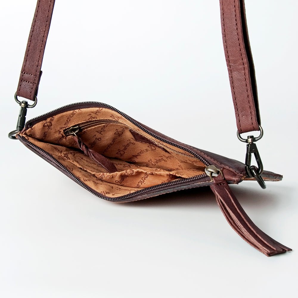 American Darling Hand-Tooled Genuine Leather Crossbody Bag