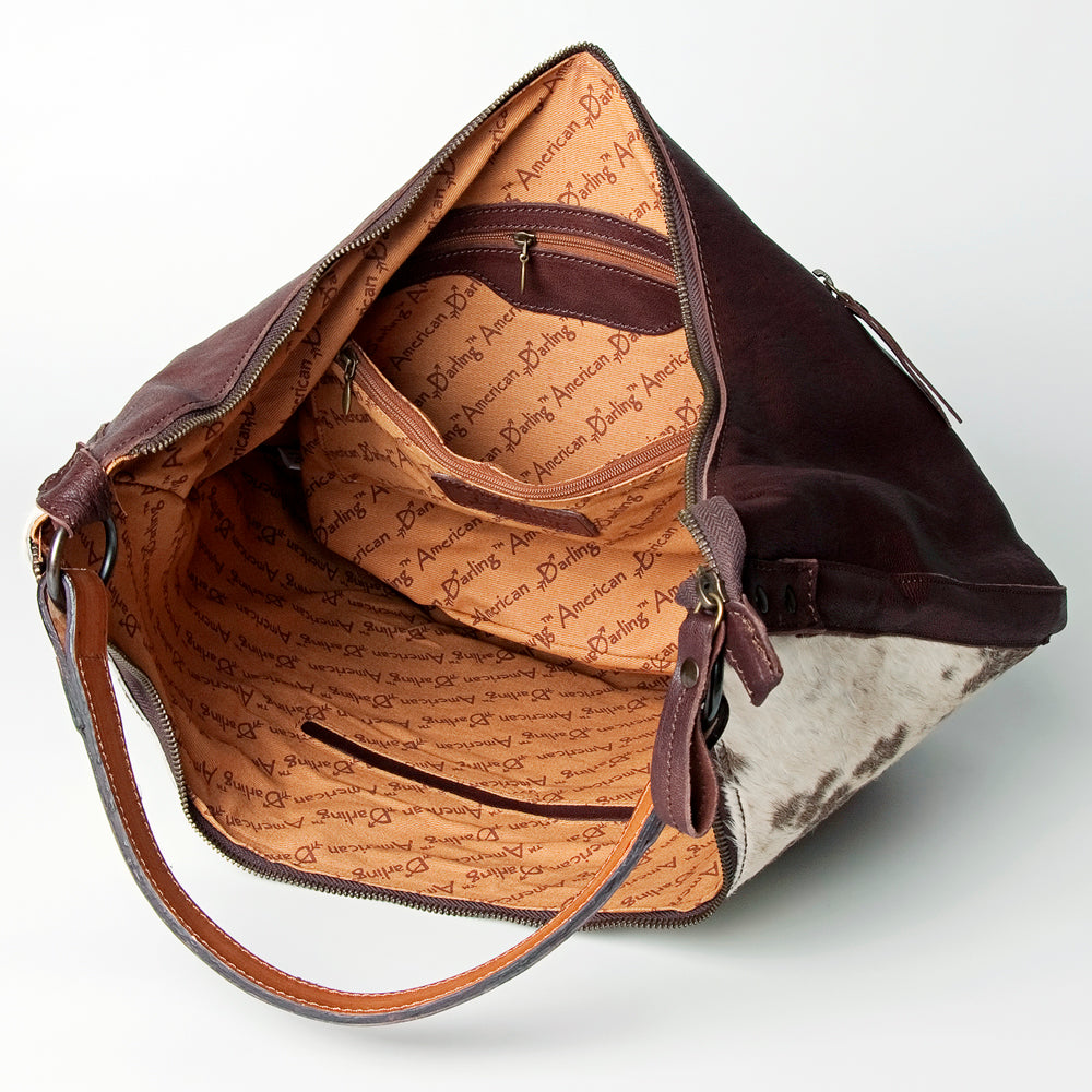 American Darling Hobo Hand Tooled Hair-on Genuine Leather