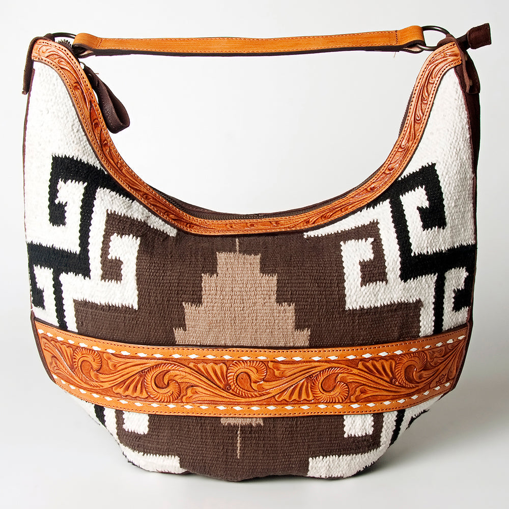 American Darling Hobo Hand Tooled Hair-on Genuine Leather
