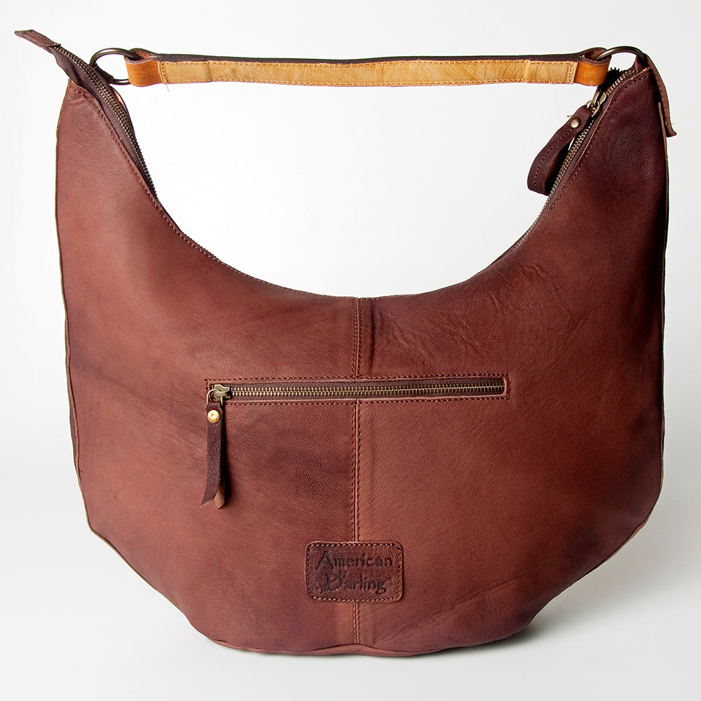 American Darling Hobo Hand Tooled Hair-on Genuine Leather