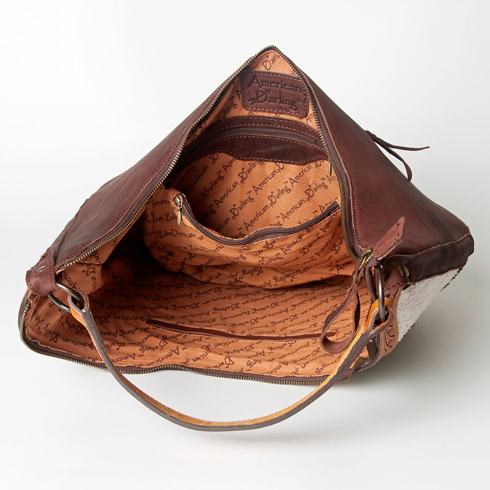 American Darling Hobo Hand Tooled Hair-on Genuine Leather