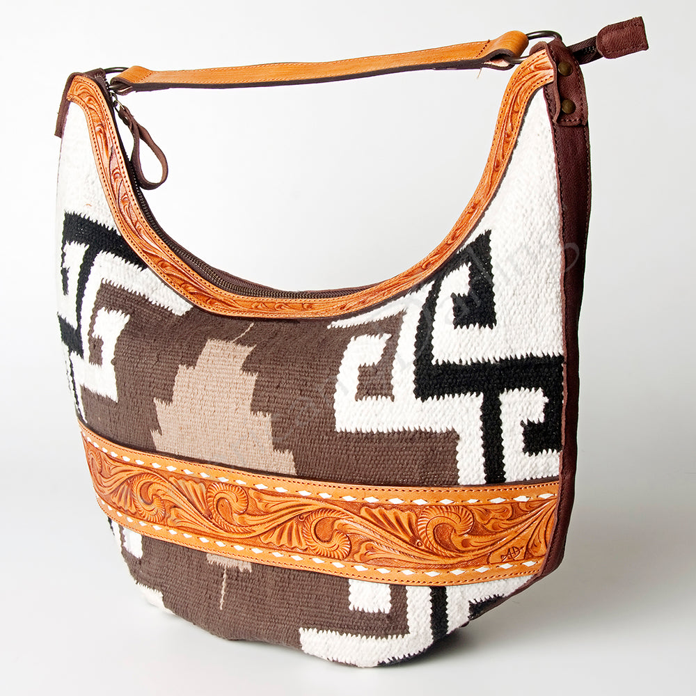 American Darling Hobo Hand Tooled Hair-on Genuine Leather