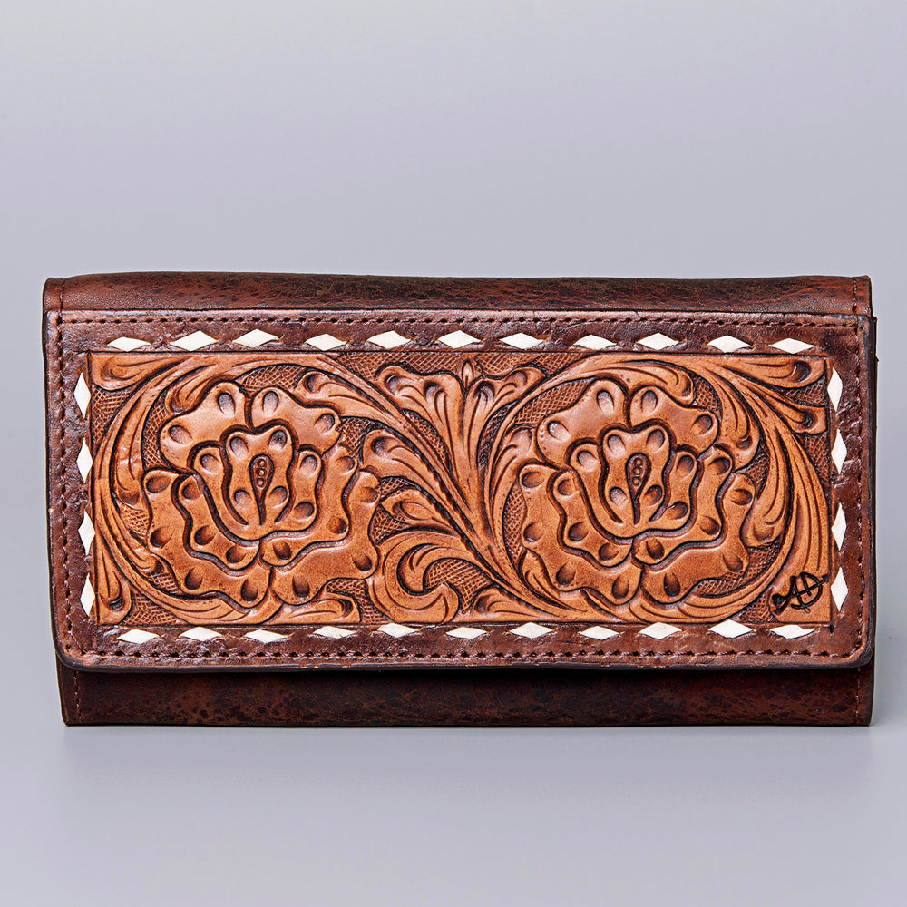 American Darling Wallet Hand Tooled Genuine Leather Western Women Bag | Handbag Purse Wristlet Travel Clutch