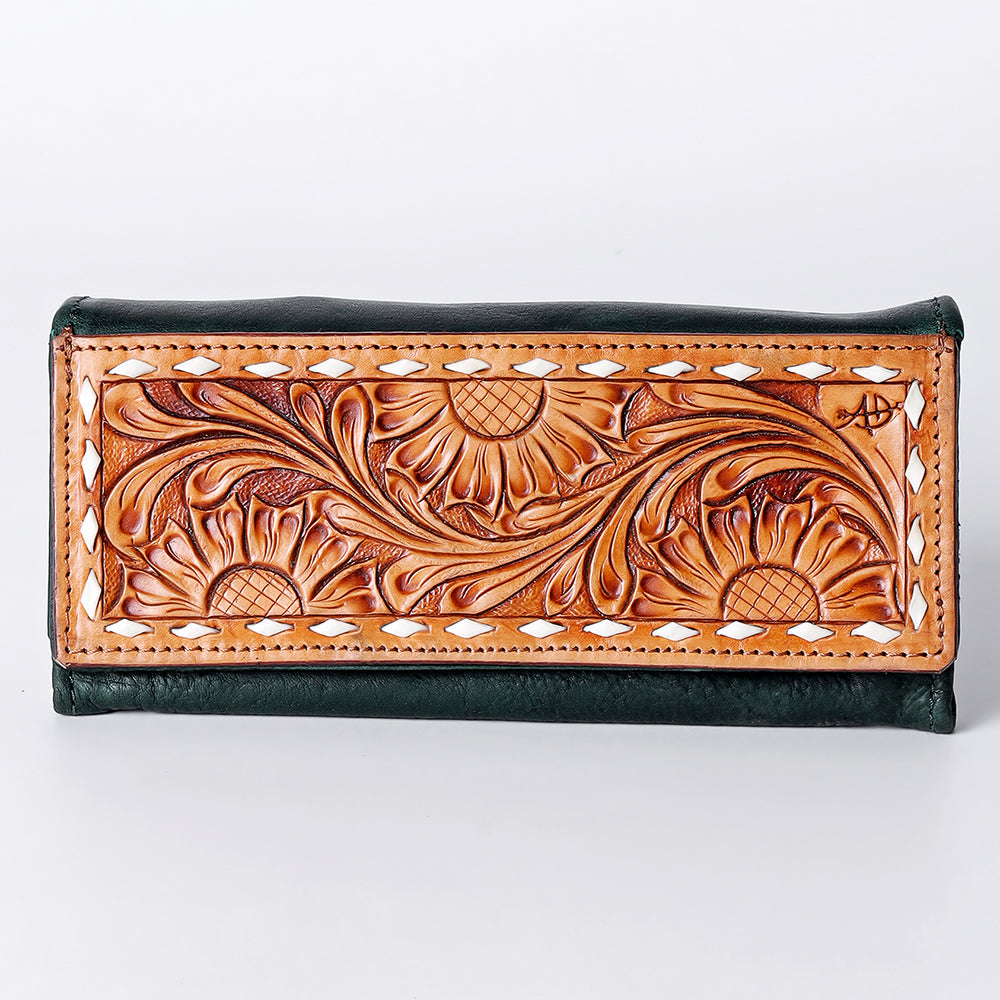 American Darling Wallet Hand Tooled Genuine Leather Western Women Bag | Handbag Purse Wristlet Travel Clutch