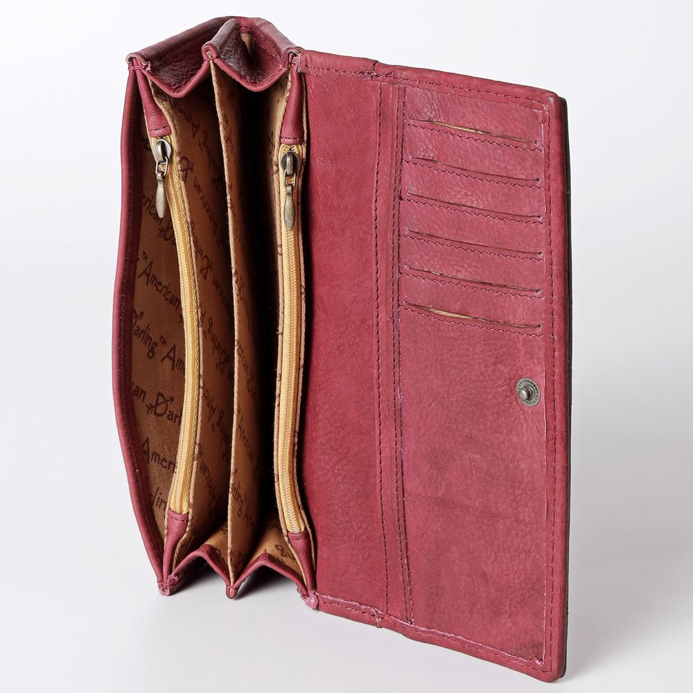 American Darling Wallet Hand Tooled Genuine Leather