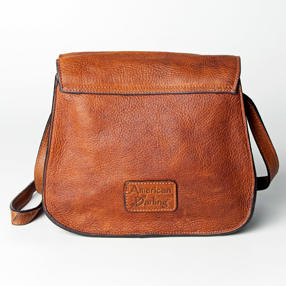 American Darling Hand-Tooled Genuine Leather Crossbody Bag