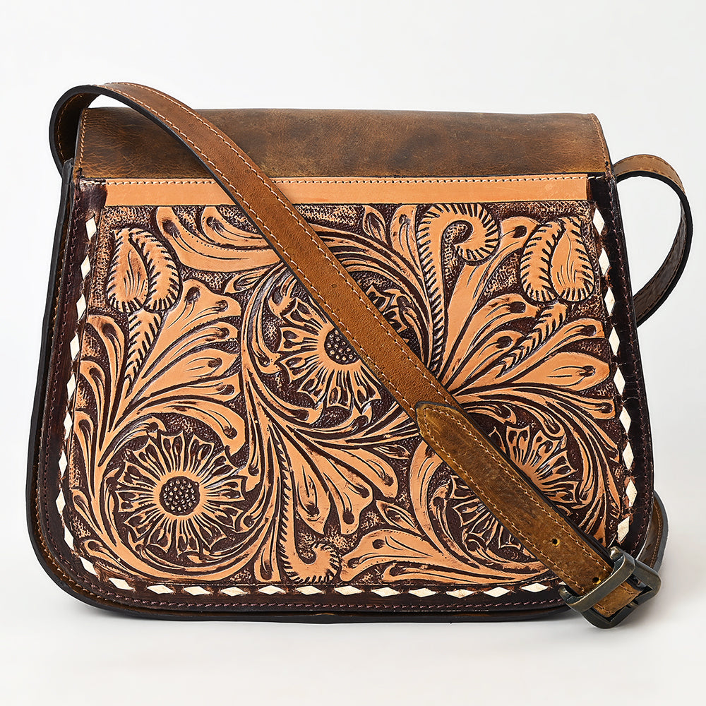 American Darling Cross Body hand tooled Full Grain Genuine Leather Western Women Bag Handbag Purse | Crossbody for Cute