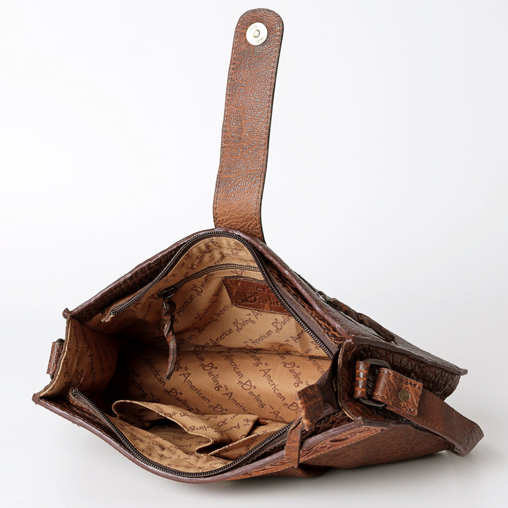 American Darling Cross Body Hand Tooled Genuine Leather women bag western handbag purse