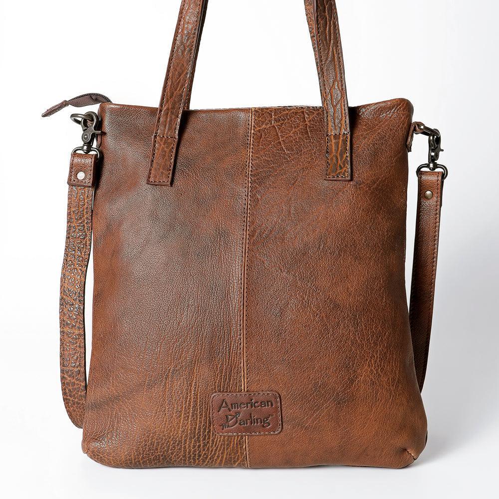 American Darling Hand-Tooled Genuine Leather Tote