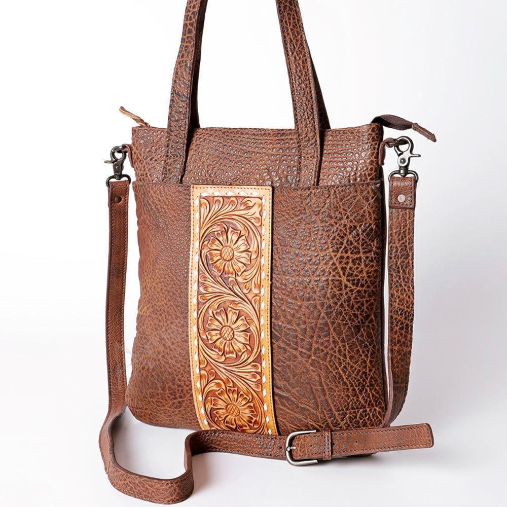 American Darling Hand-Tooled Genuine Leather Tote