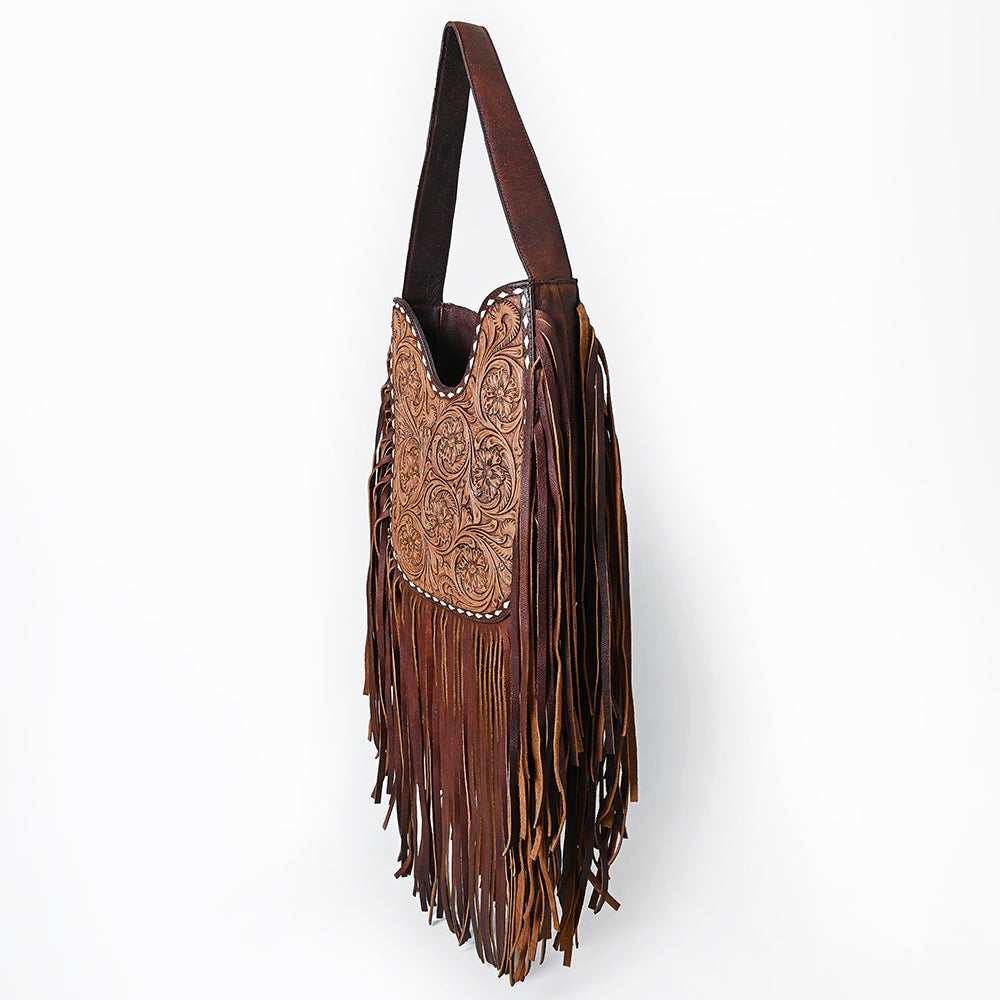 American Darling Hand-Tooled Genuine Leather Hobo Bag