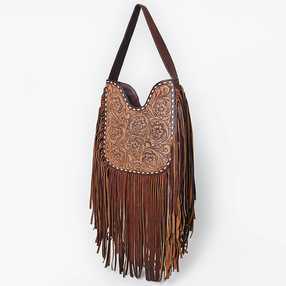 American Darling Hand-Tooled Genuine Leather Hobo Bag