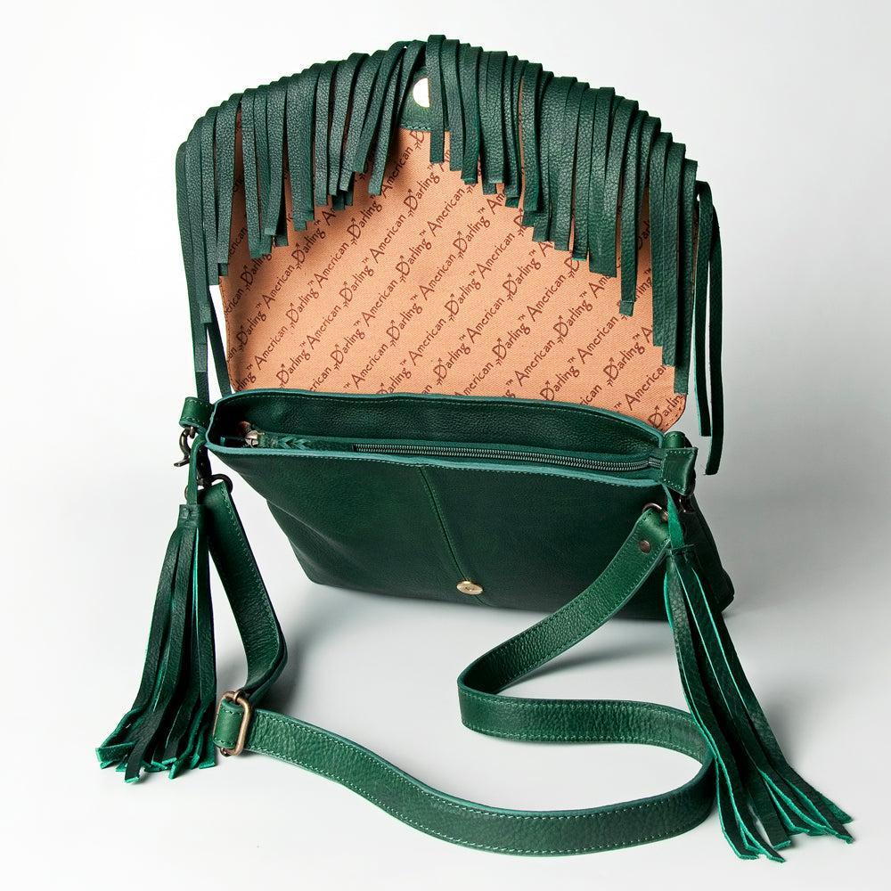 American Darling Hand-Tooled Genuine Leather Crossbody Bag