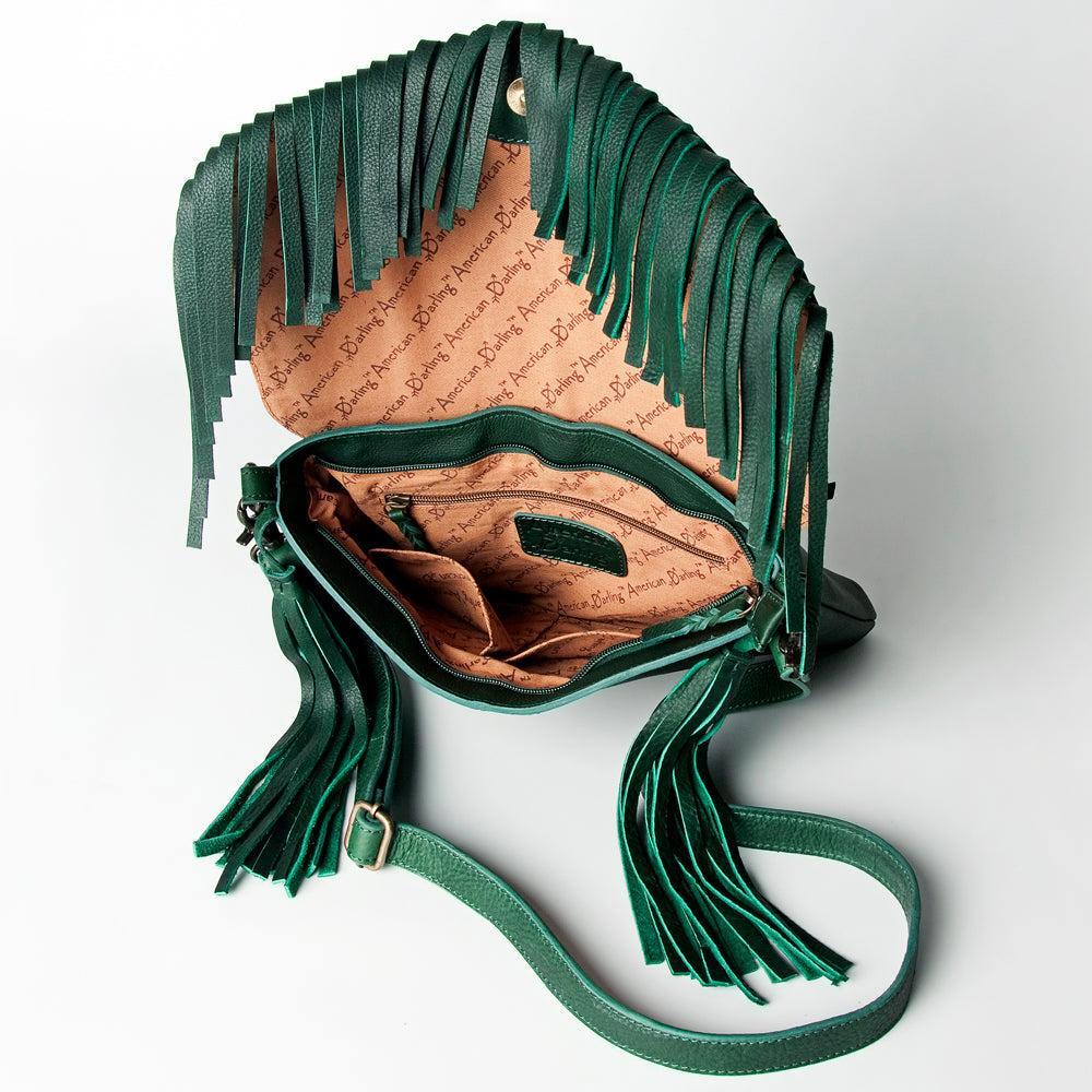 American Darling Hand-Tooled Genuine Leather Crossbody Bag