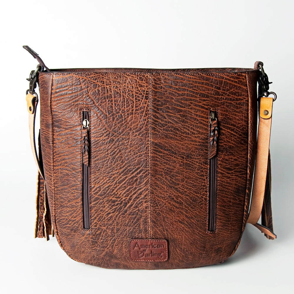American Darling Hand-Tooled Genuine Leather Crossbody Bag