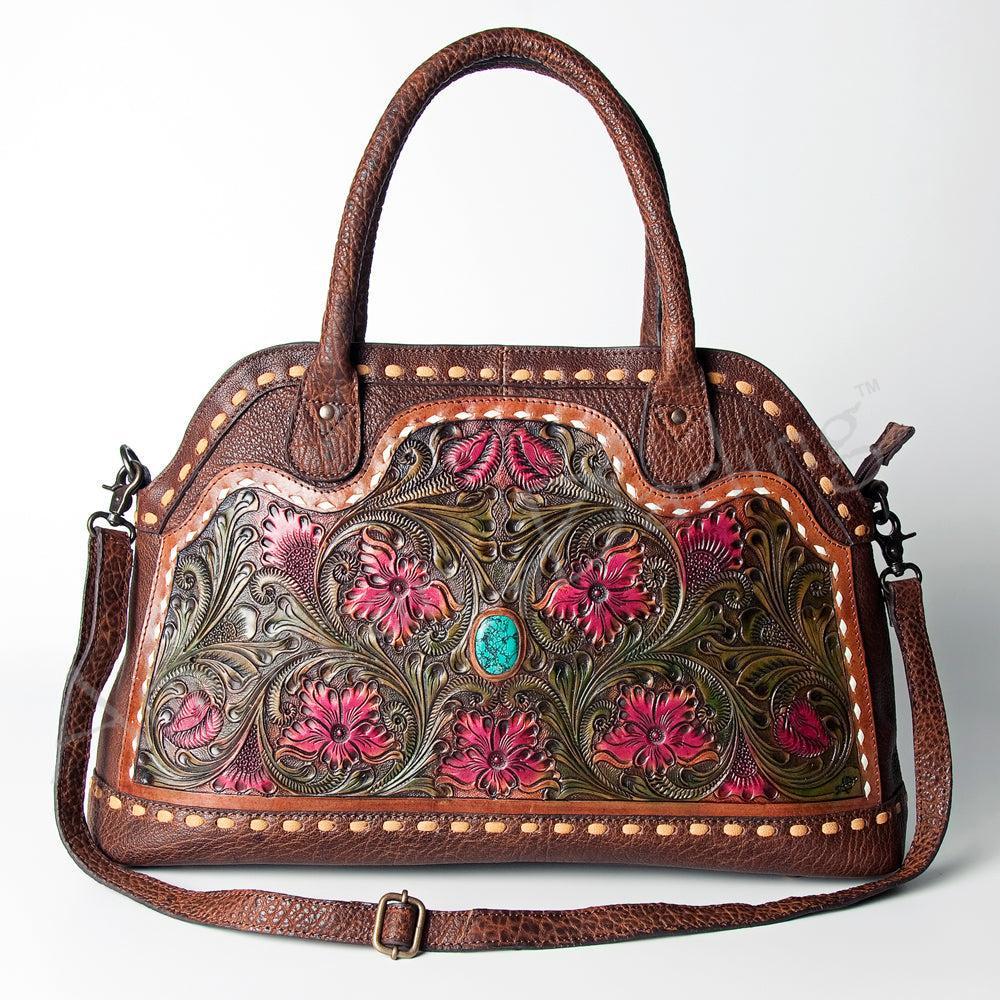 American Darling Hand-Tooled Genuine Leather Tote