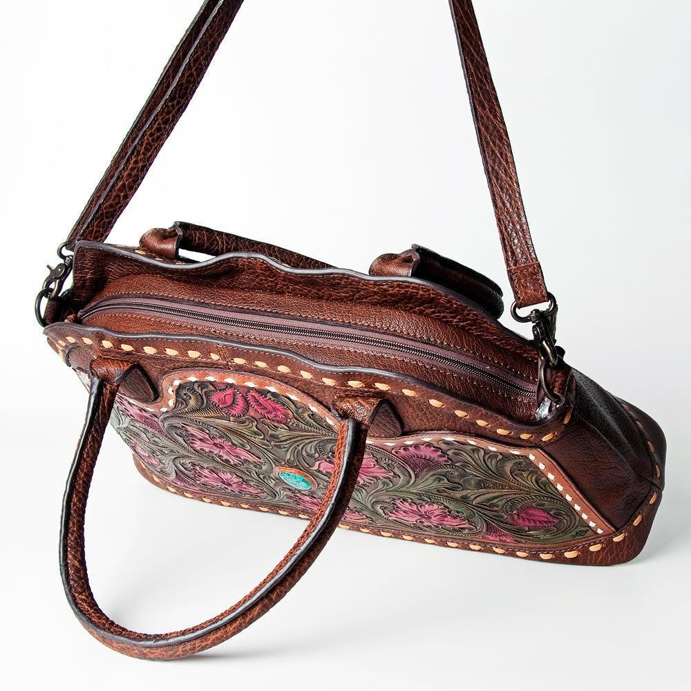 American Darling Hand-Tooled Genuine Leather Tote