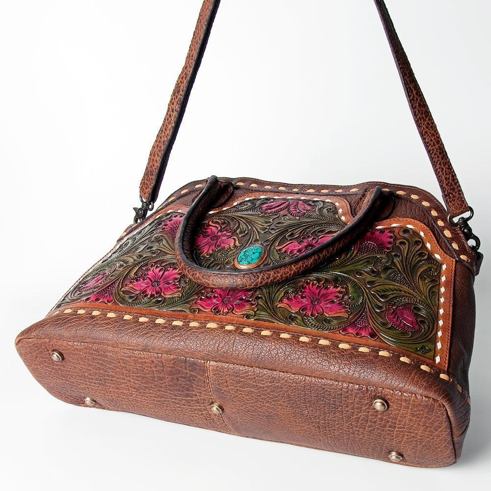 American Darling Hand-Tooled Genuine Leather Tote