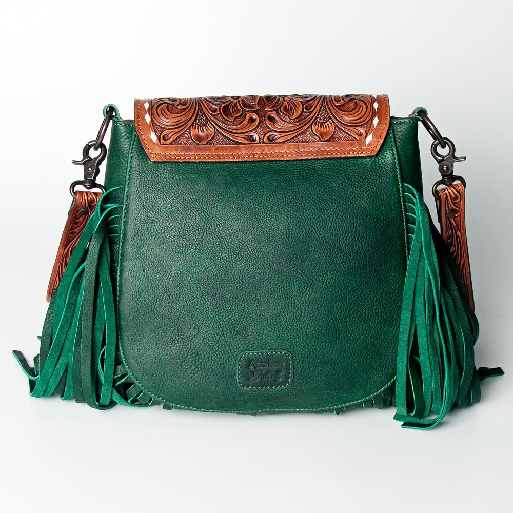 American Darling Messenger Hand Tooled Genuine Leather