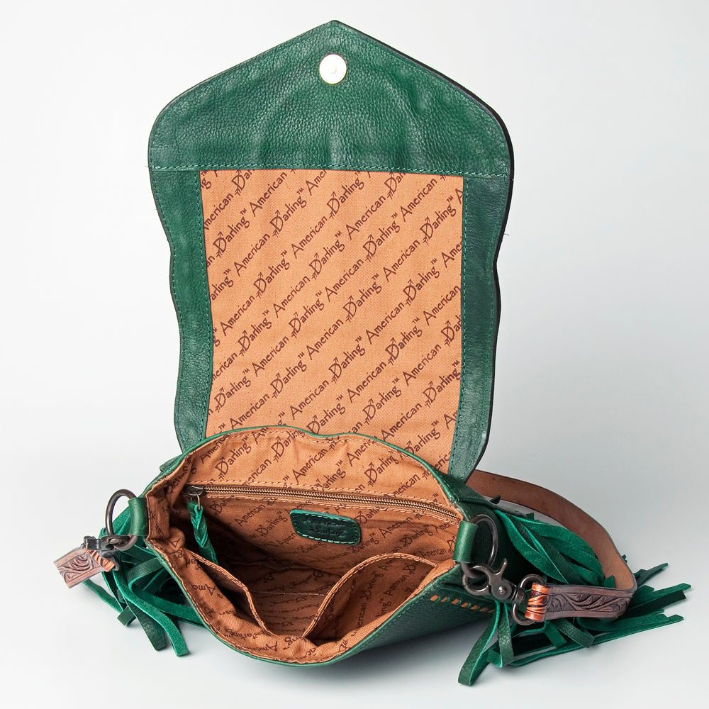 American Darling Messenger Hand Tooled Genuine Leather