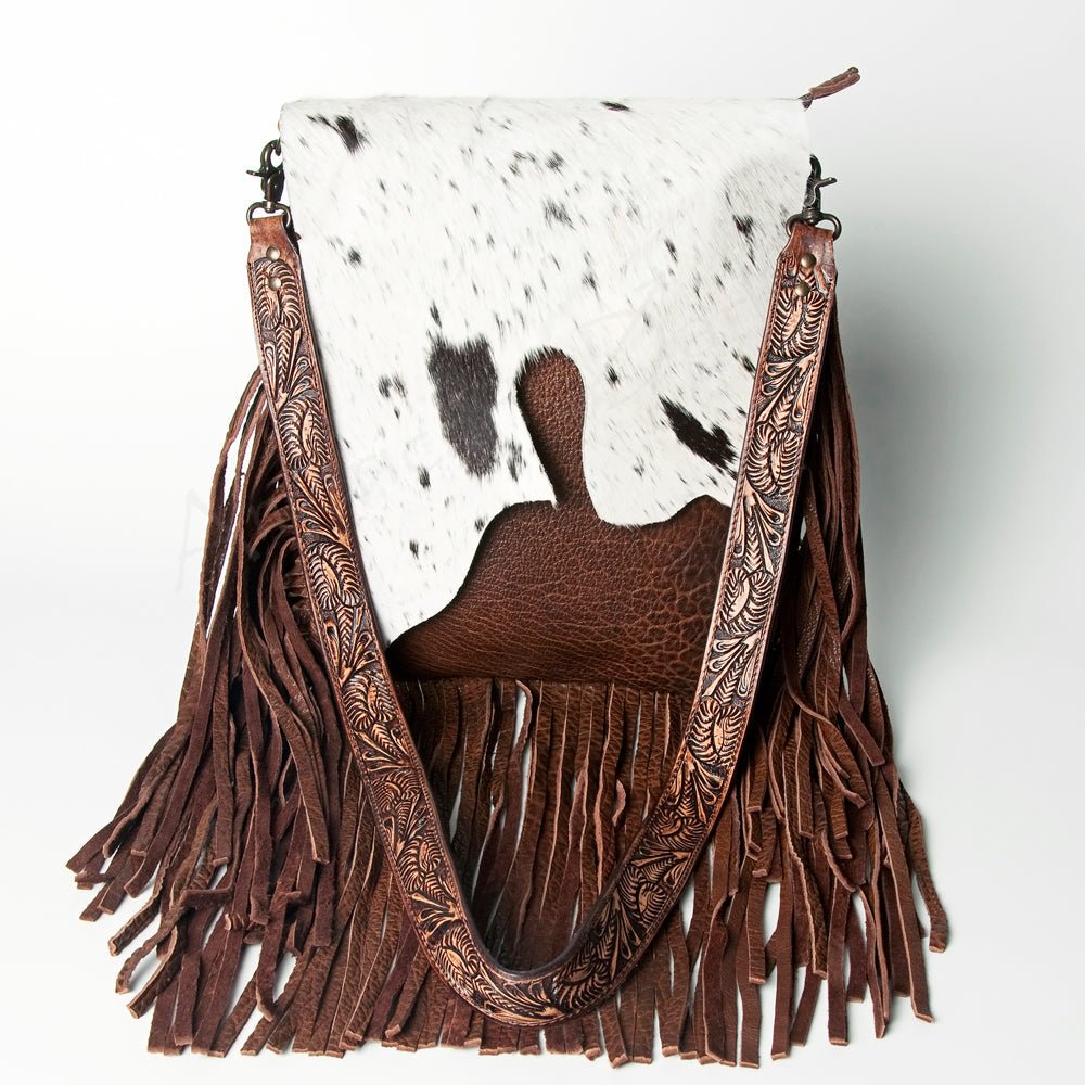 American Darling Crossbody Hand Tooled Saddle Blanket Genuine Leather