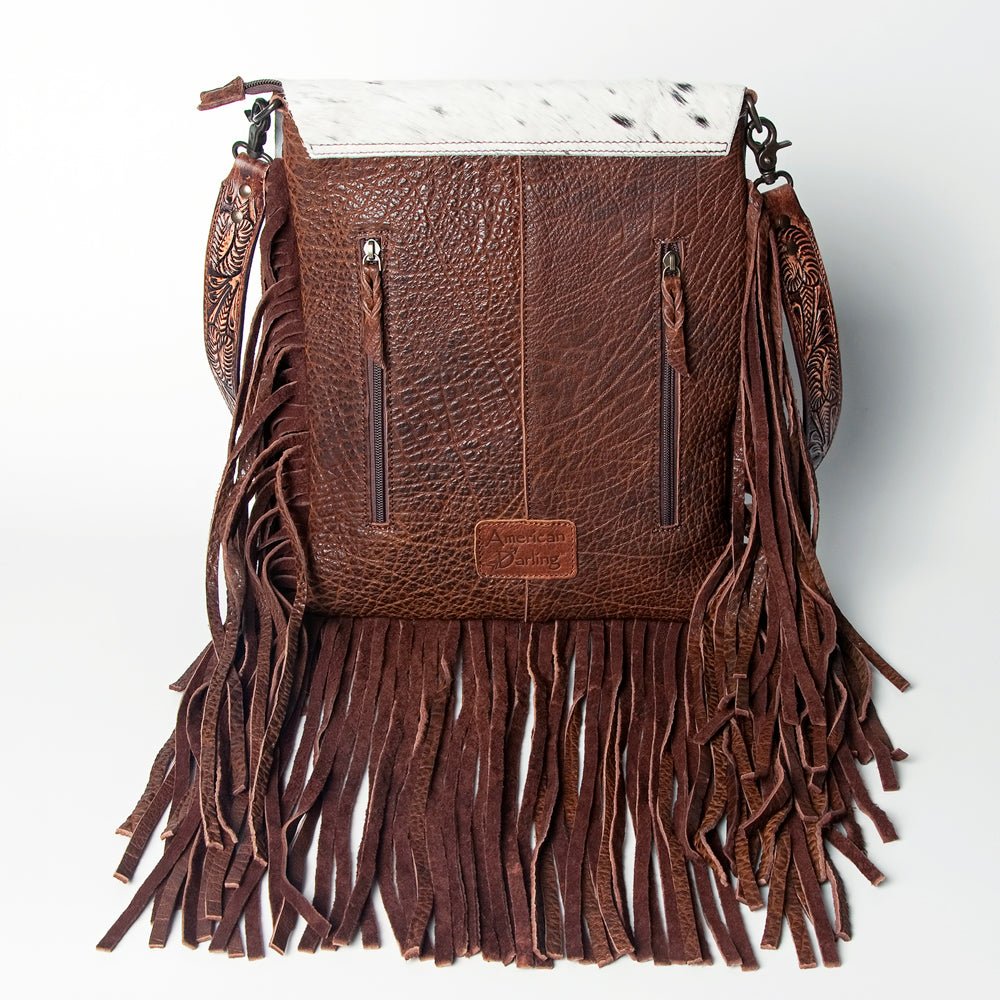American Darling Crossbody Hand Tooled Saddle Blanket Genuine Leather