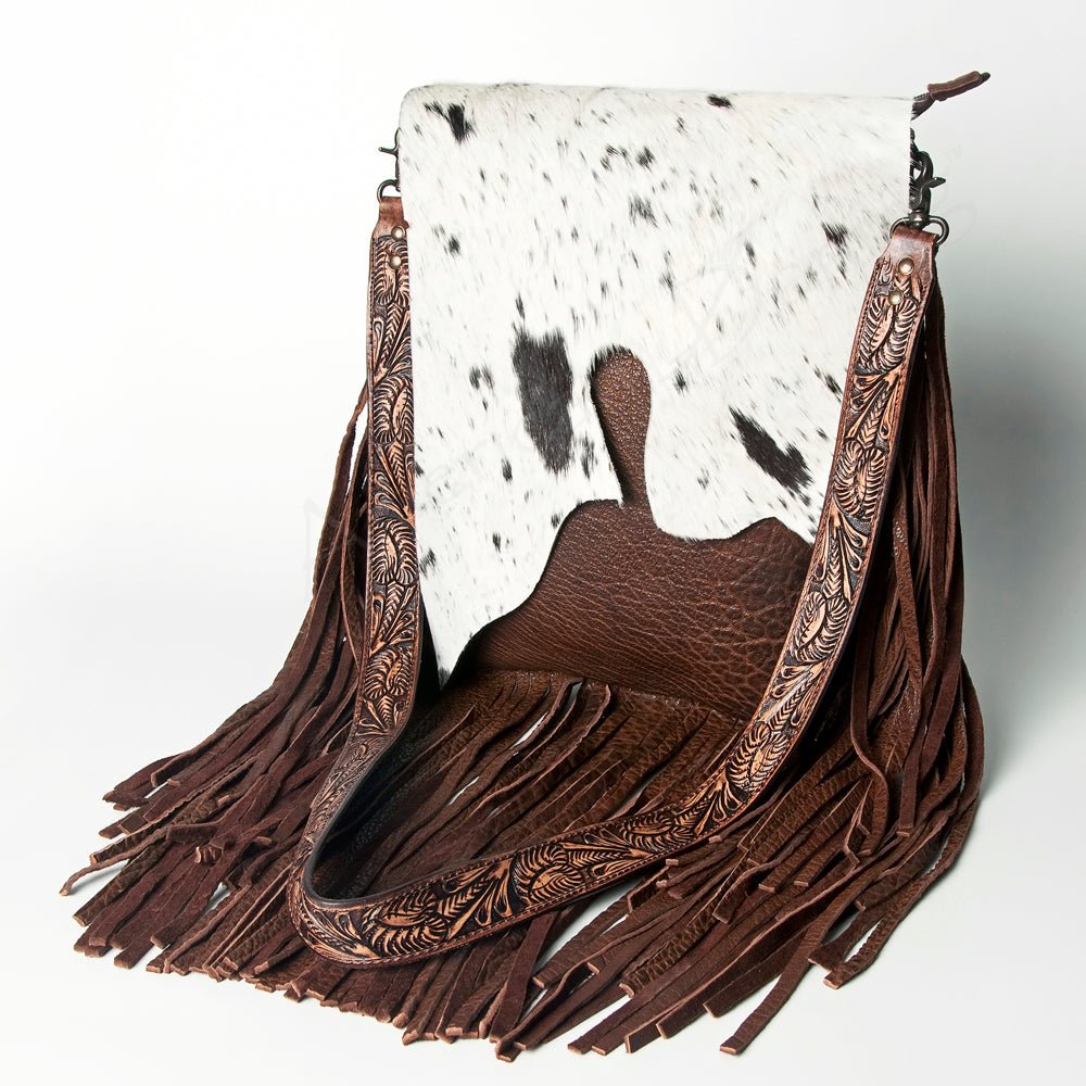 American Darling Crossbody Hand Tooled Saddle Blanket Genuine Leather