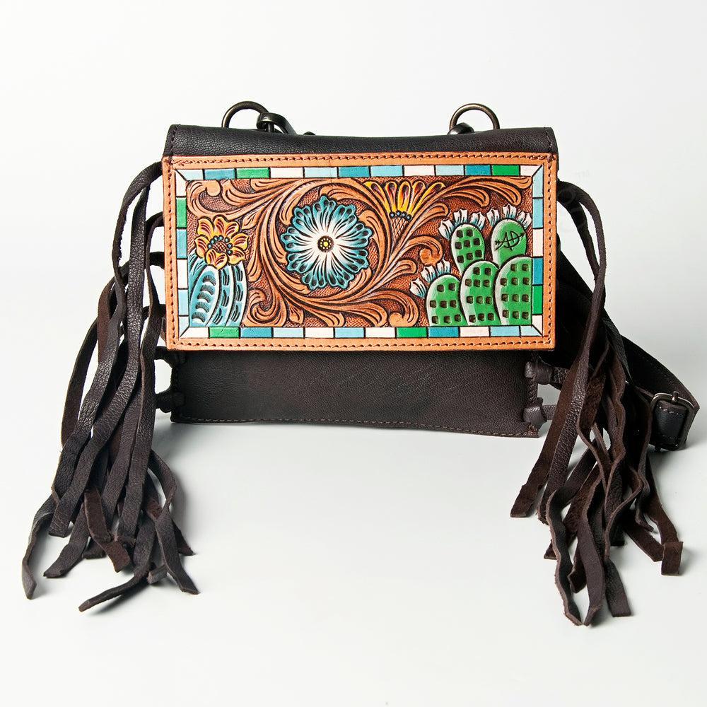 American Darling Hand-Tooled Leather Small Crossbody Bag