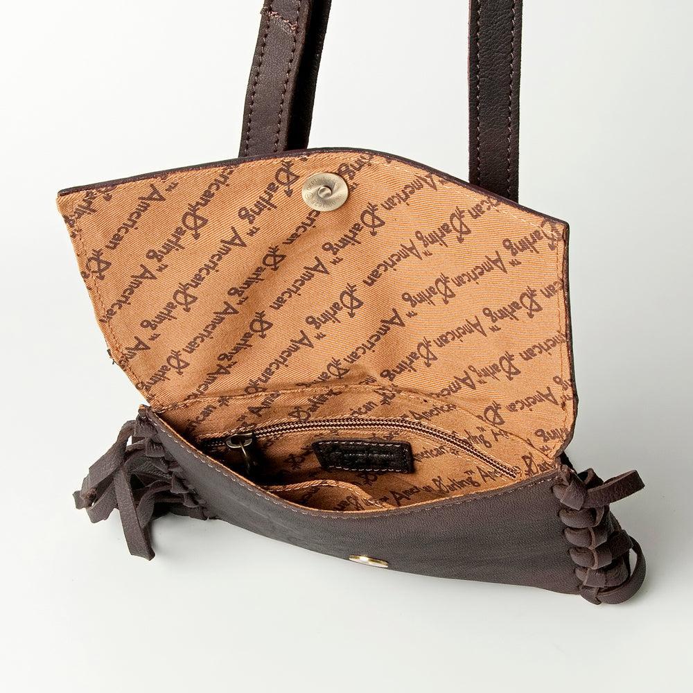 American Darling Hand-Tooled Leather Small Crossbody Bag