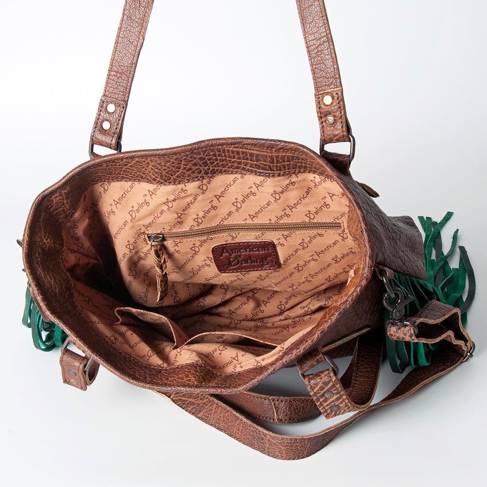 American Darling Hand-Tooled Genuine Leather Tote