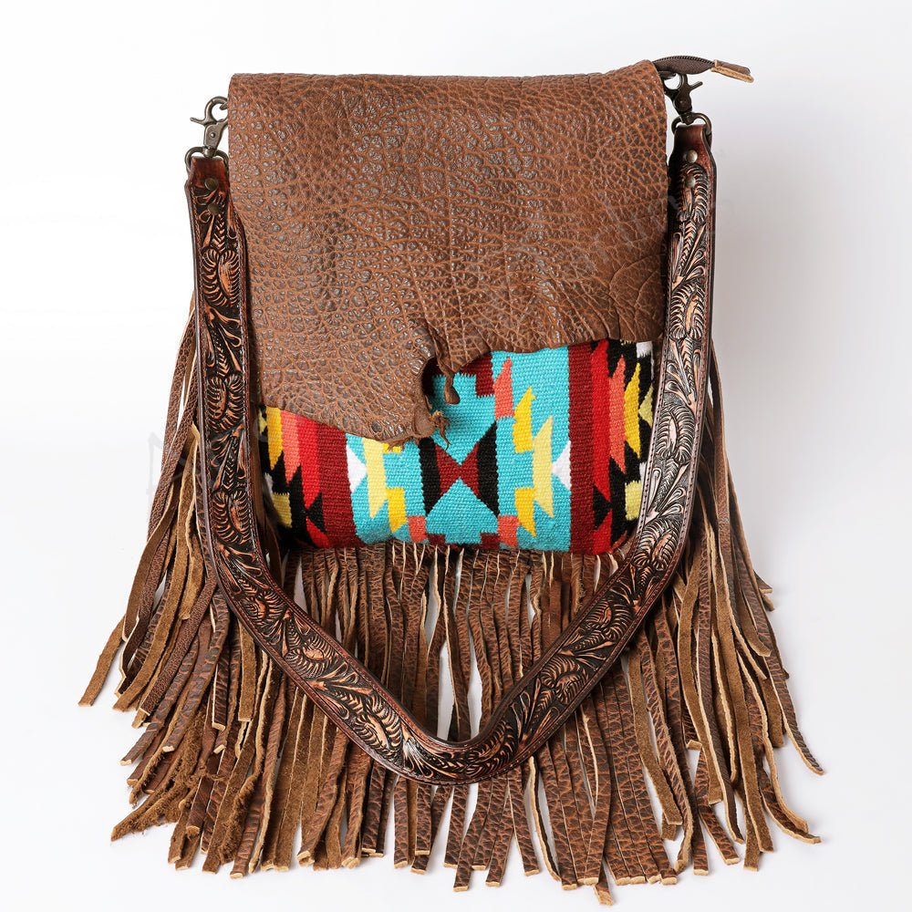 American Darling Crossbody Saddle Blanket Genuine Leather