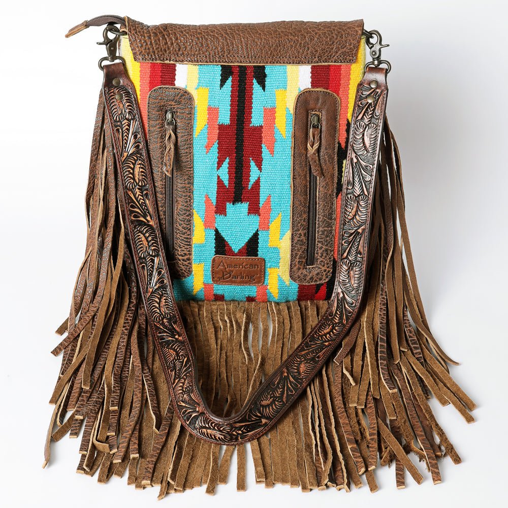 American Darling Crossbody Saddle Blanket Genuine Leather
