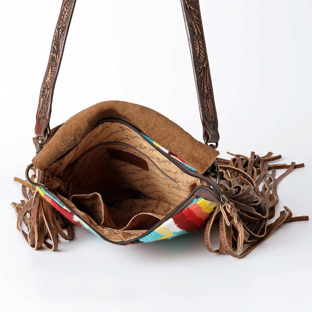 American Darling Crossbody Saddle Blanket Genuine Leather