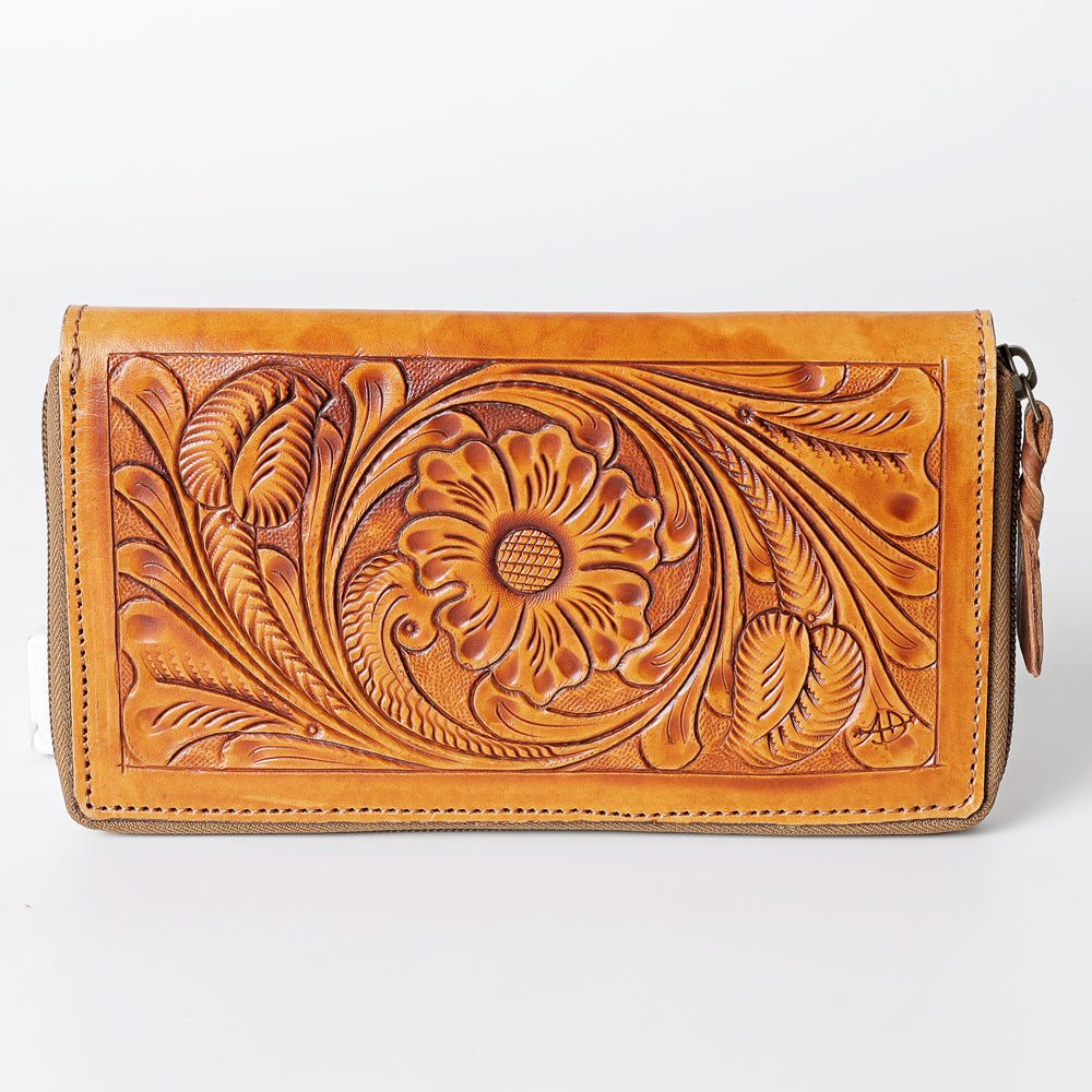 American Darling Wallet Hand Tooled Genuine Leather