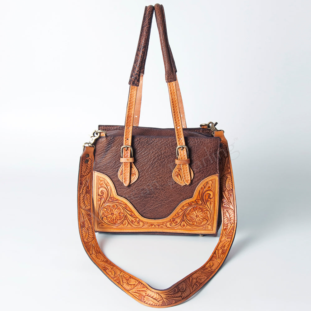 American Darling Hand-Tooled Genuine Leather Tote