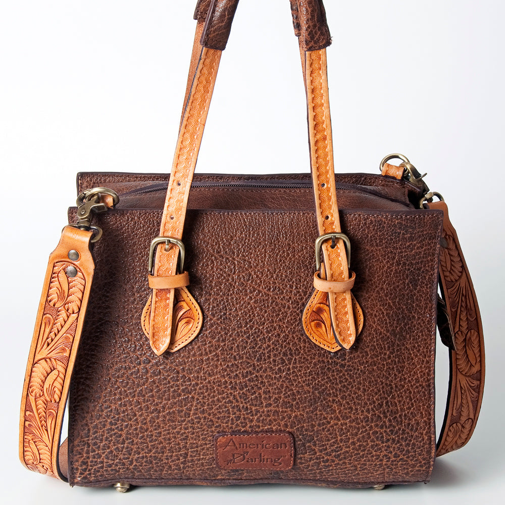 American Darling Hand-Tooled Genuine Leather Tote