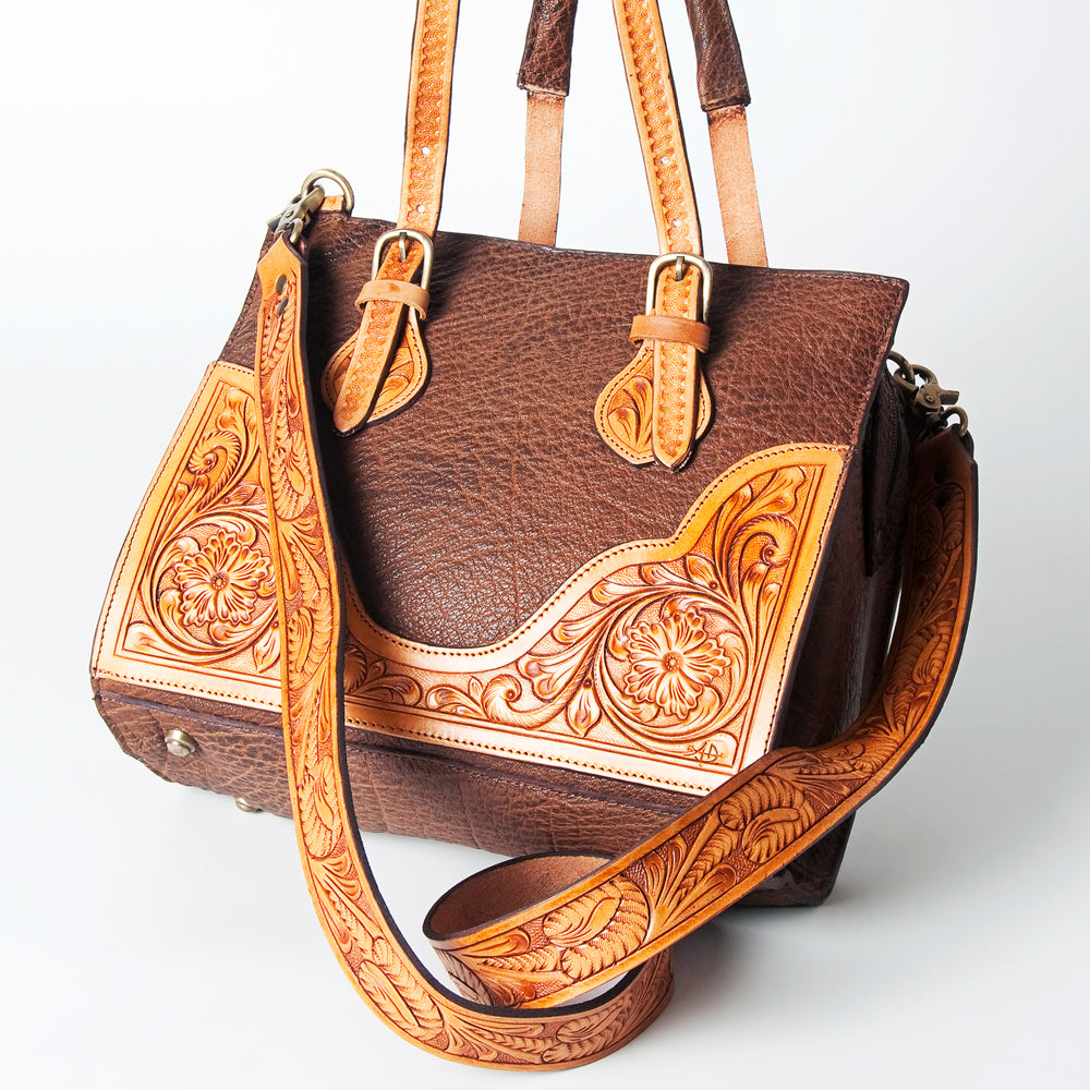 American Darling Hand-Tooled Genuine Leather Tote