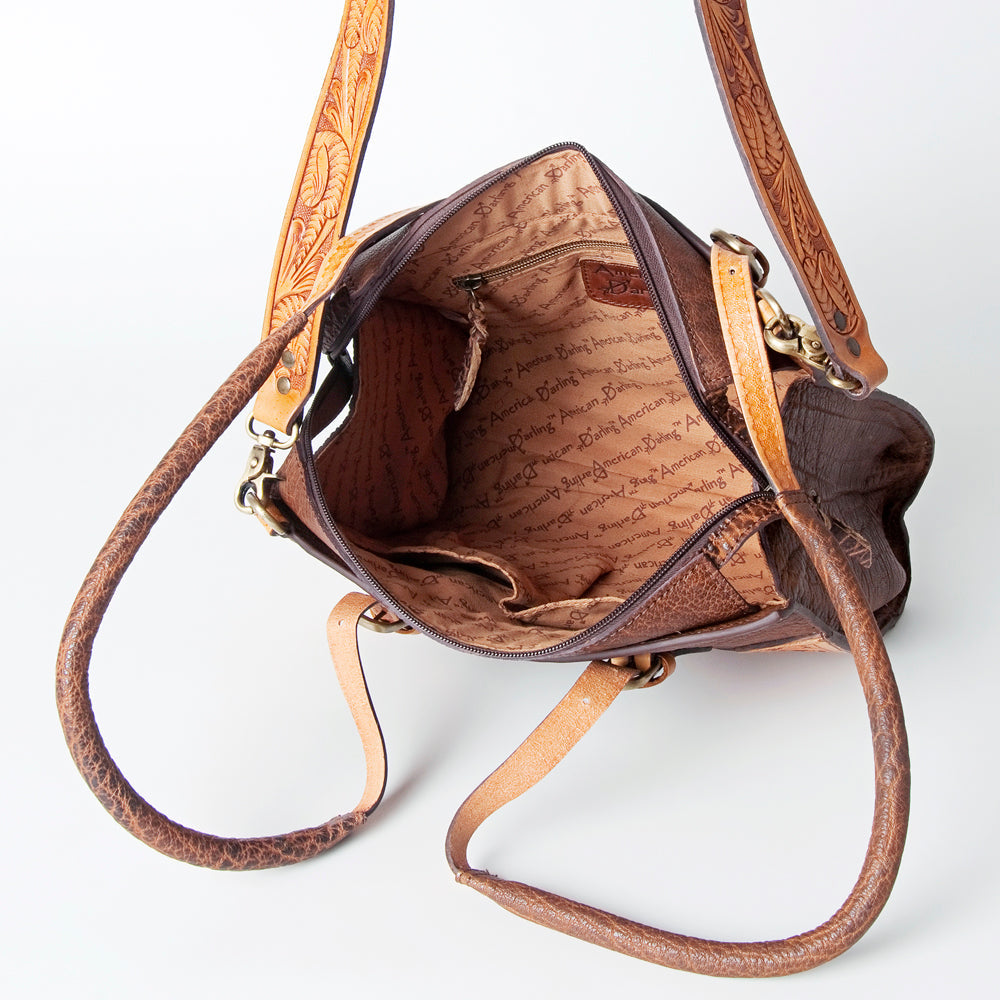 American Darling Hand-Tooled Genuine Leather Tote