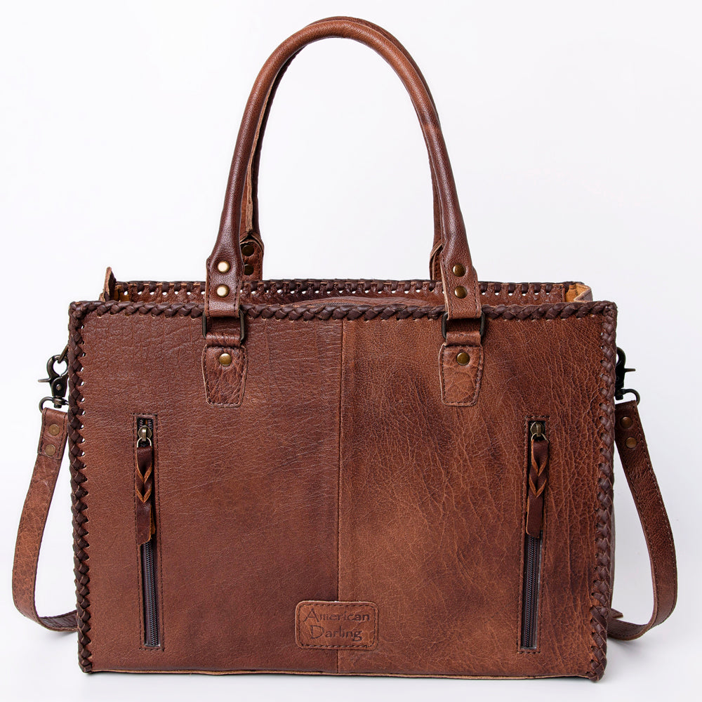 American Darling Briefcase Hand Tooled Genuine Leather