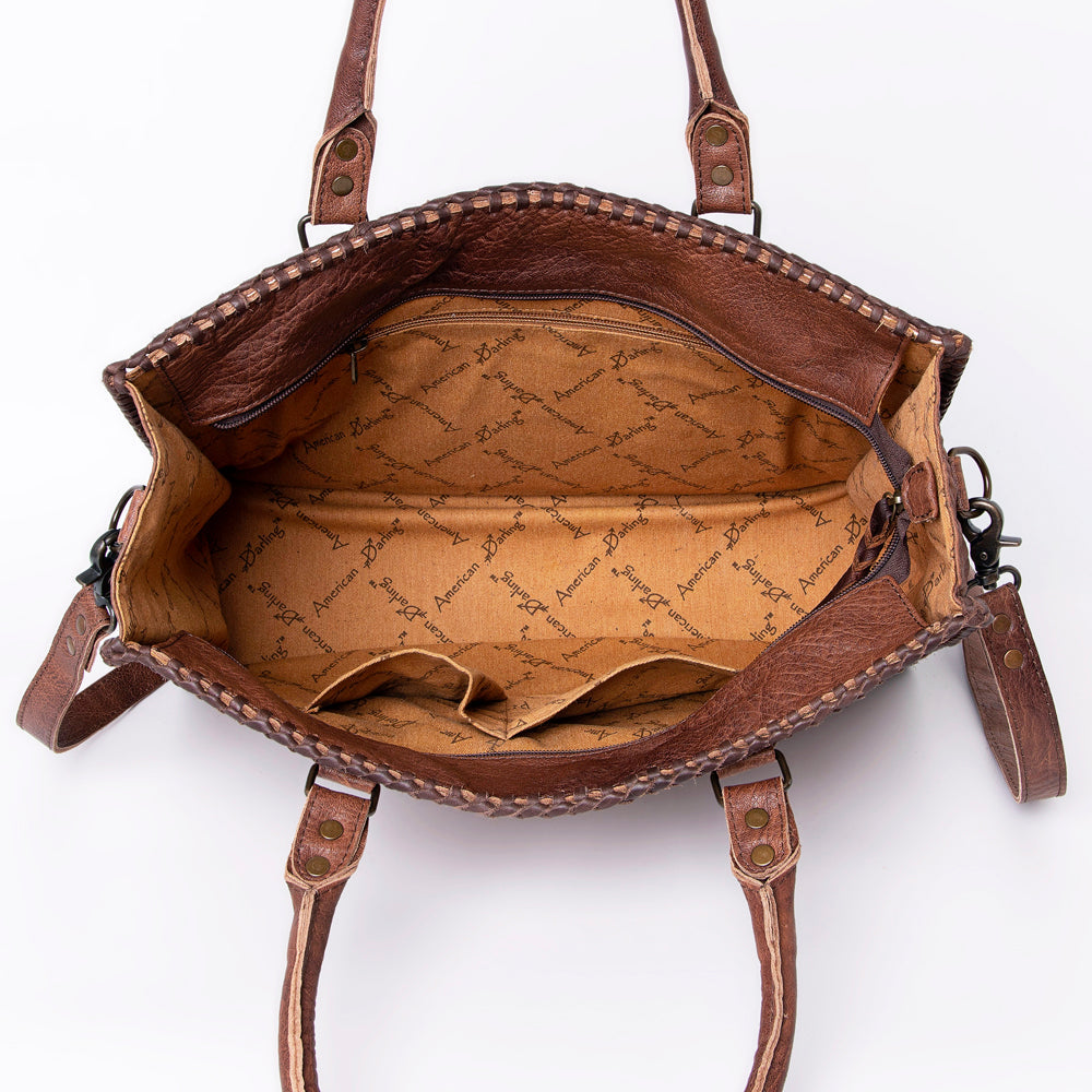 American Darling Briefcase Hand Tooled Genuine Leather