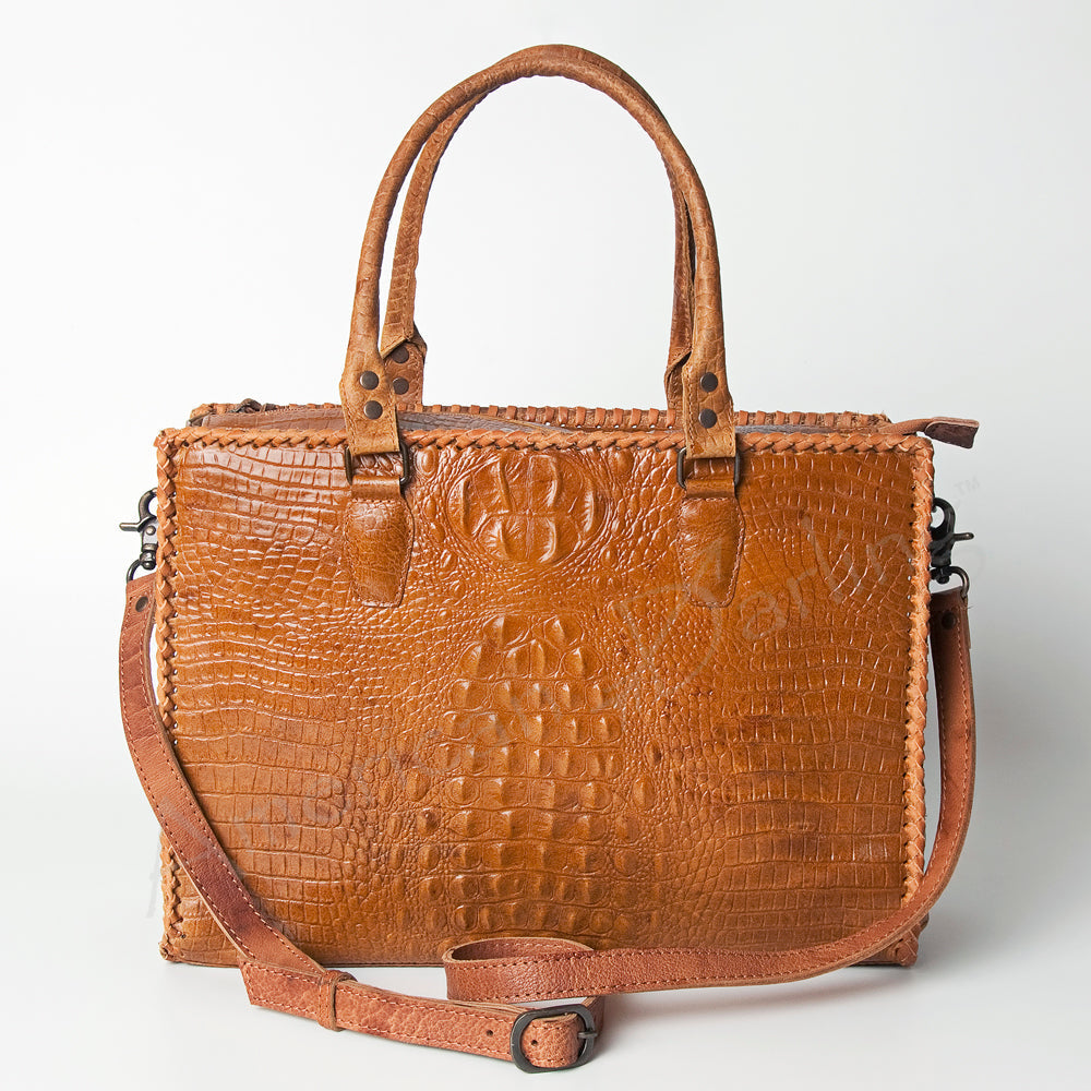 American Darling Briefcase Hand Tooled Genuine Leather