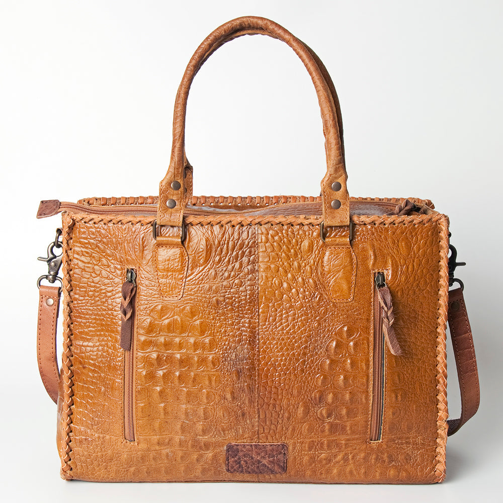 American Darling Briefcase Hand Tooled Genuine Leather