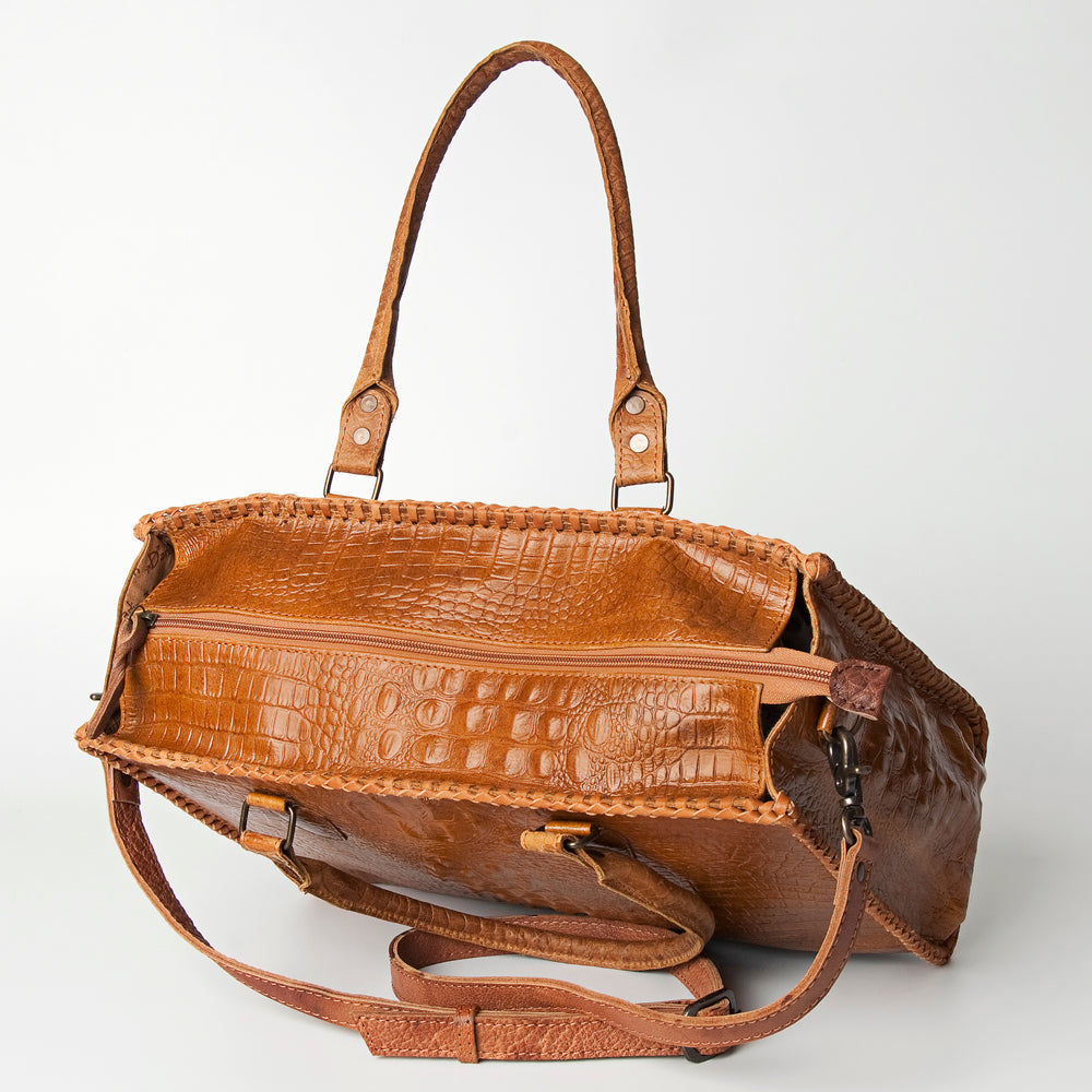 American Darling Briefcase Hand Tooled Genuine Leather