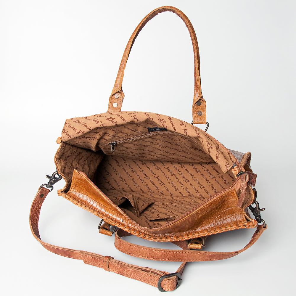 American Darling Briefcase Hand Tooled Genuine Leather