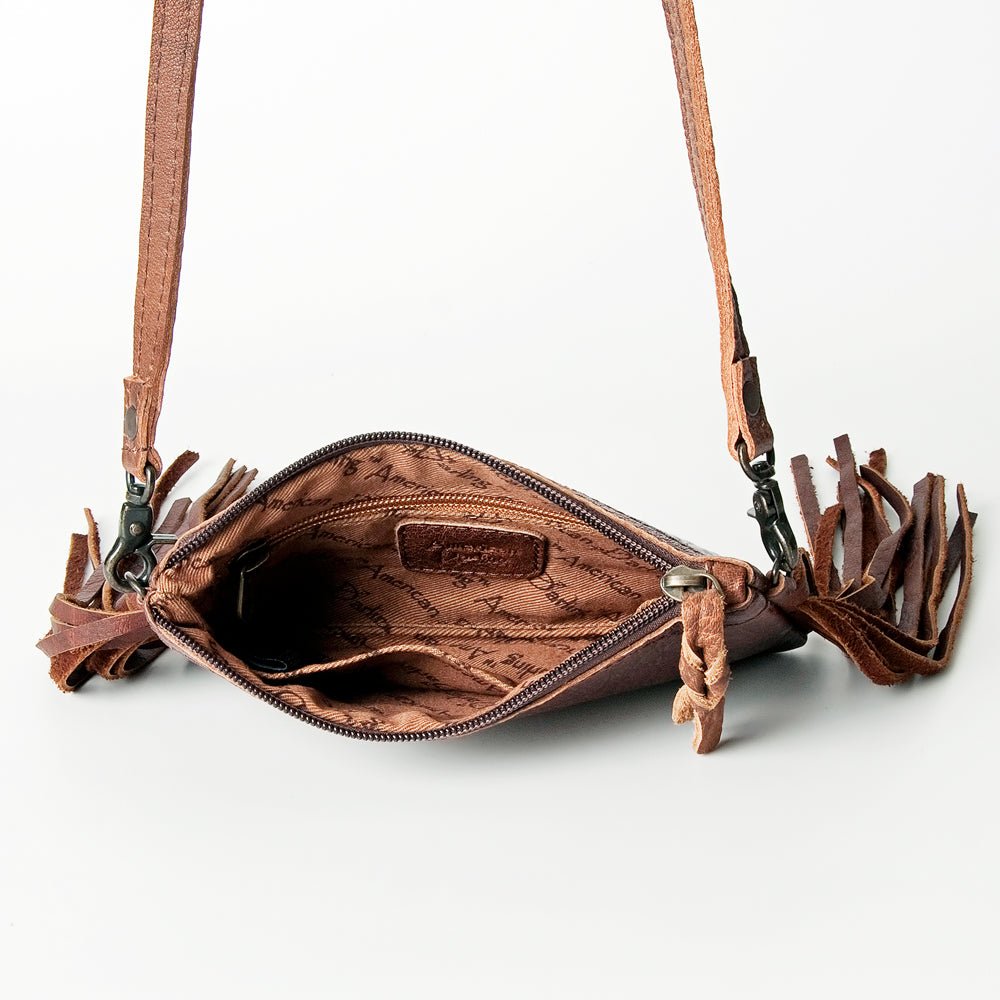 American Darling Coin Purse Hand Tooled Genuine Leather