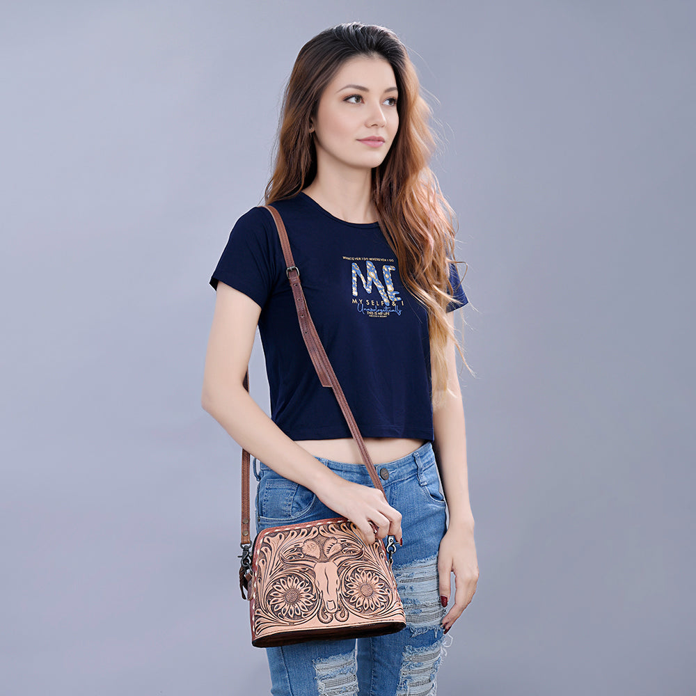 American Darling Hand Tooled Genuine Leather