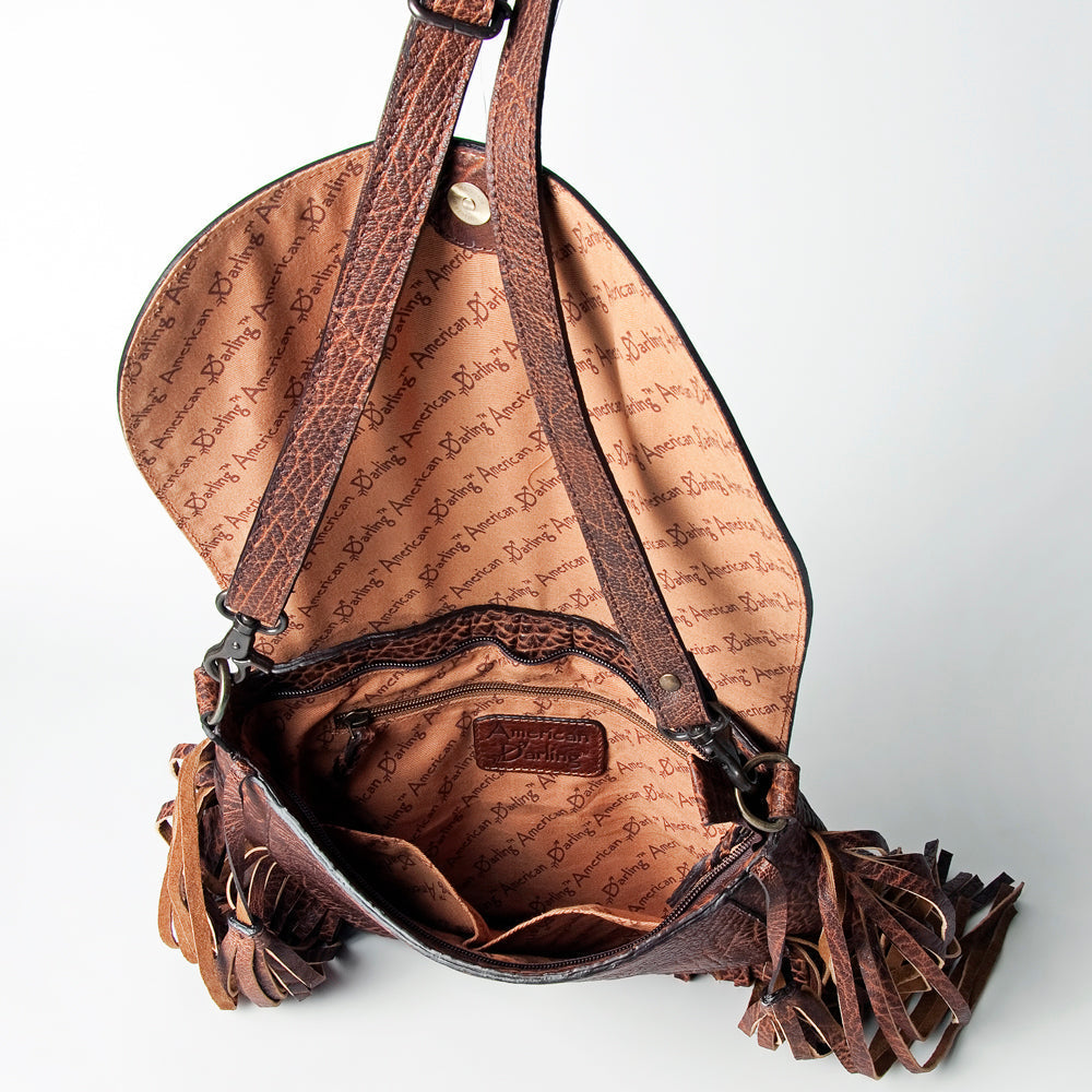American Darling Hand-Tooled Genuine Leather Crossbody Bag