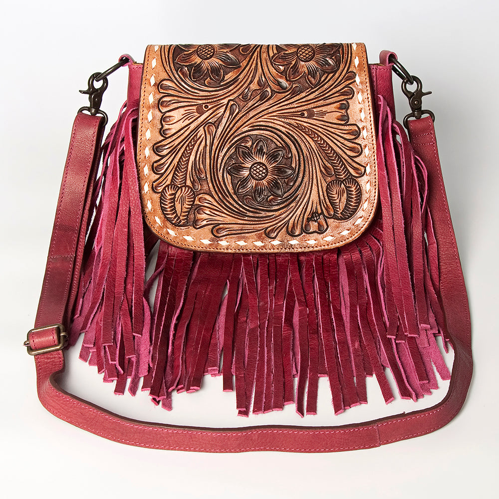 American Darling Hand-Tooled Genuine Leather Crossbody Bag